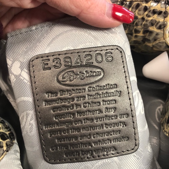 Brighton faux snake skin bag - Picture 2 of 8